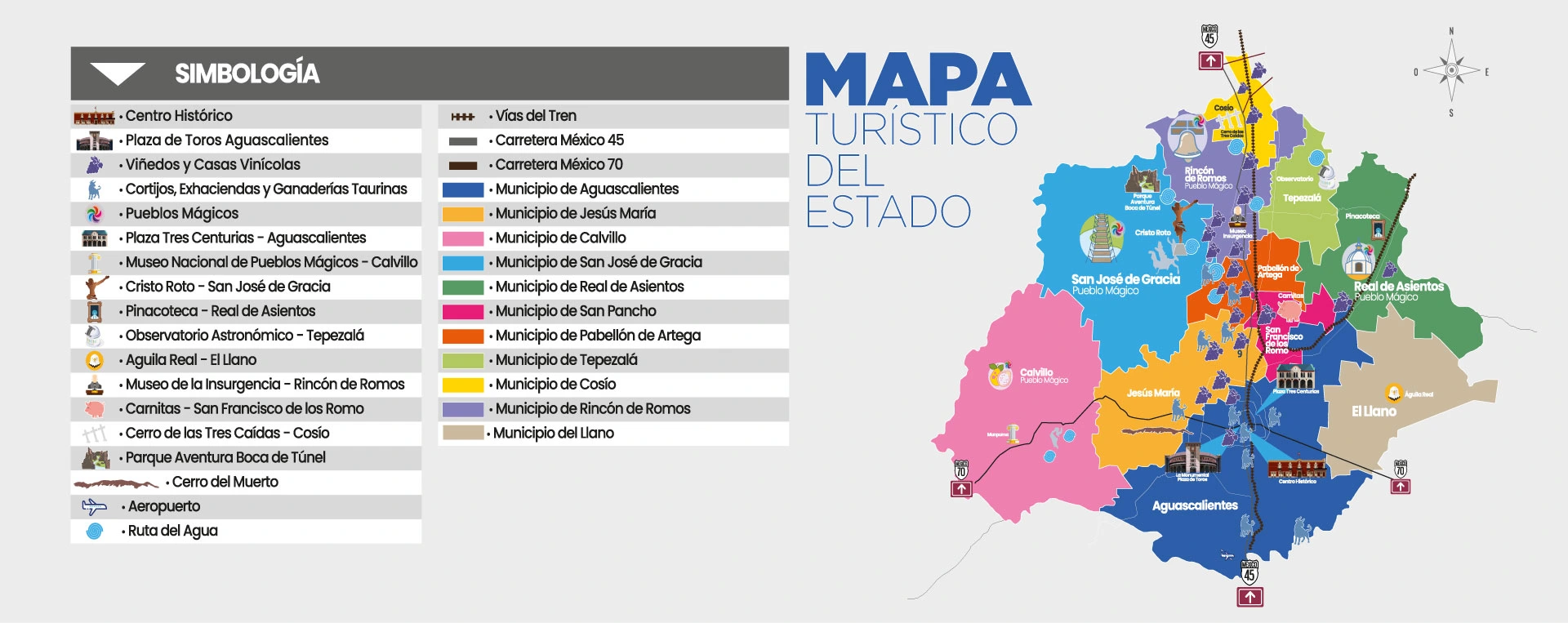 Mapa de Aguascalientes